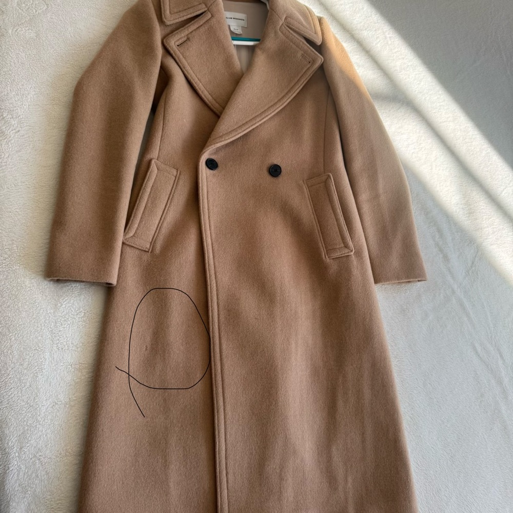 Club Monaco Tan Double-Breasted Trench Coat